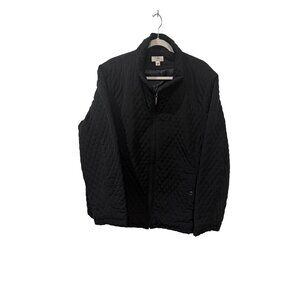 Cato Woman Quilted Black Zip-Up Jacket Size 26/28W Lightweight Outerwear For Wom